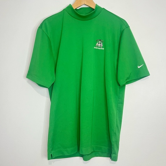Nike Golf Green Mock Neck Performance Tee M - Picture 1 of 5